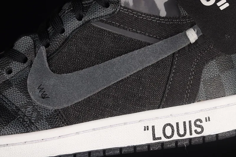 All Categories Air Jordan Jordan Series Basketball Shoes Air Jordan 1 High Donkey Brand x Air Jordan 1 AJ1 Joe 1 Donkey Brand Co-branded Custom Model #With Presbyopia Suitcase Made of Leather, Exclusive Logo Covered Shoe Body, Very High Style